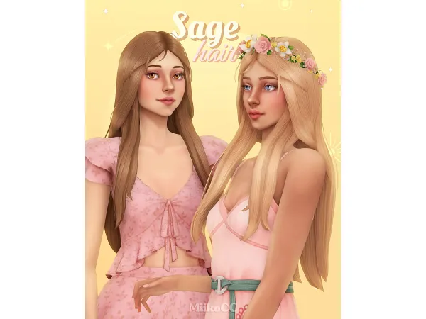 Maxis Match Sage hair by miikocc - The Sims 4 Custom Content