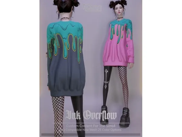 Alpha Kira_Ink Overflow - The Sims 4 Custom Content