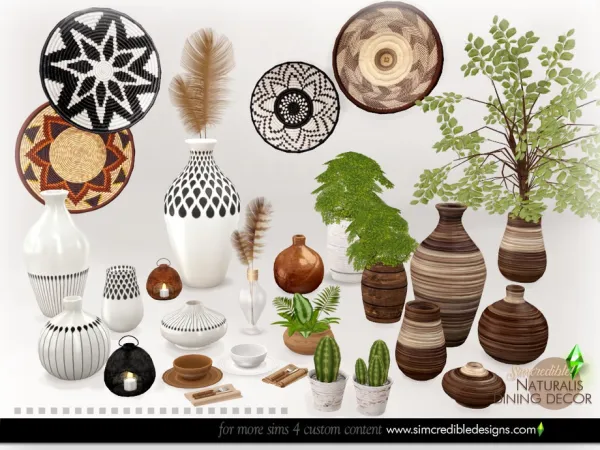 Alpha Naturalis Decor by simcredible - The Sims 4 Custom Content