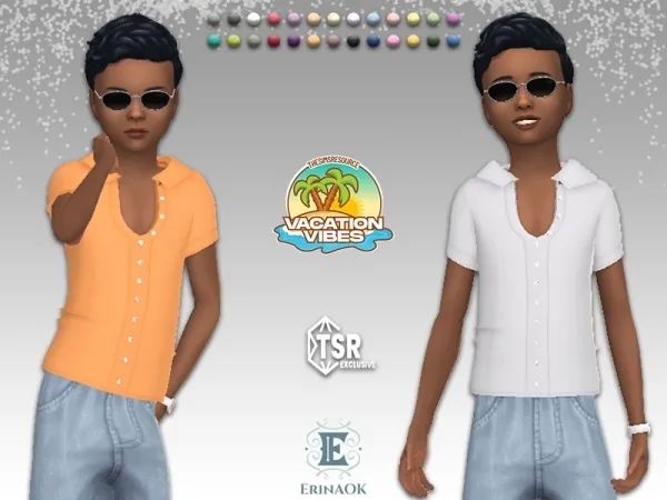 Mix ErinAOK Vacation Vibes Boys Top 081025 - The Sims 4 Custom Content