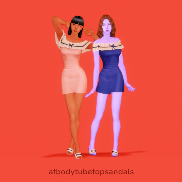 tf and afbodytubetopsandals default replacement by simsfinds - The Sims 2 Custom Content