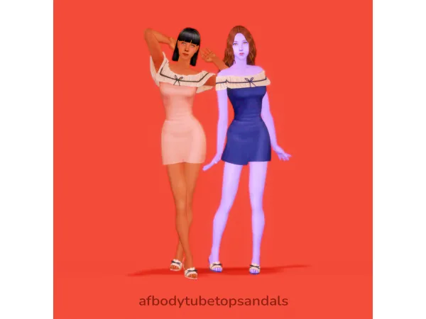 tf and afbodytubetopsandals default replacement by diwasims - The Sims 2 Custom Content
