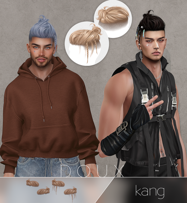 Alpha DOUX Kang Hairstyle by douxhair - The Sims 4 Custom Content