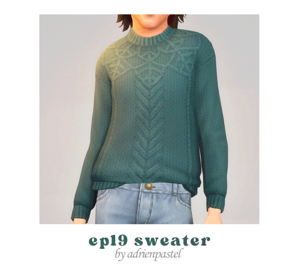 Maxis Match EP19 Sweater by simsfinds - The Sims 4 Custom Content