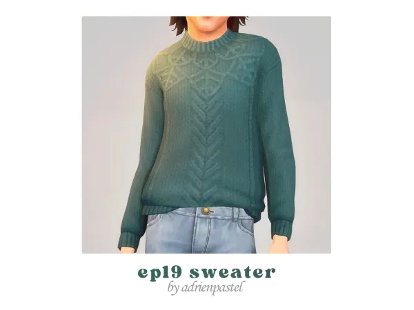 Maxis Match EP19 Sweater by adrienpastel - The Sims 4 Custom Content
