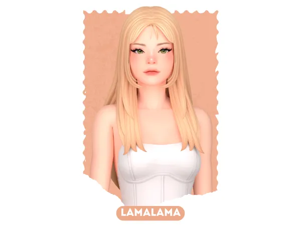 Maxis Match Hair Esther by LamaLama - The Sims 4 Custom Content