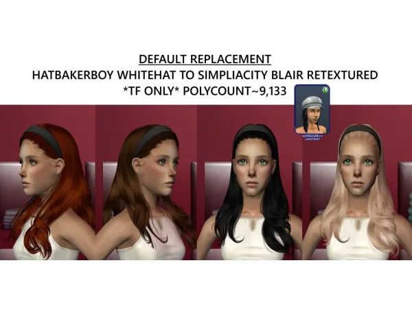 AMYBABY_HATBAKERBOY_WHITEHAT_DEFAULTREPLACEMENT - The Sims 2 Custom Content