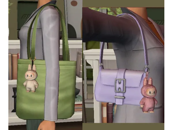 Labubu Charli Purse and Tote Bag by jacky93sims - The Sims 2 Custom Content
