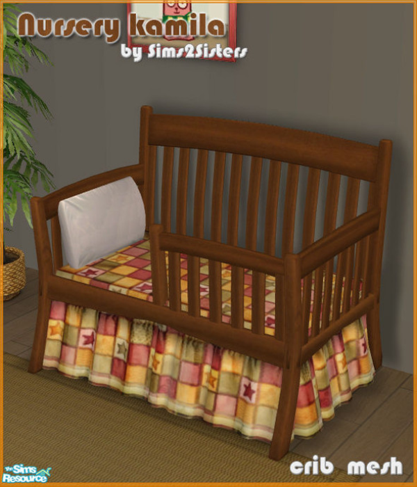 S2S Nursery Kamila Crib Mesh by thesimsresource - The Sims 2 Custom Content