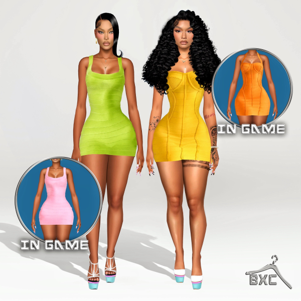 Alpha BANDAGE DRESS by simsfinds - The Sims 4 Custom Content