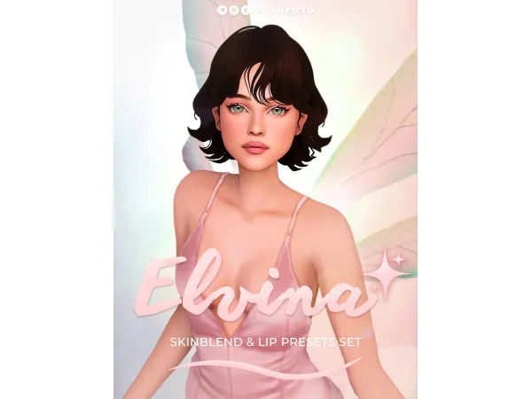 Maxis Match ELVINA SKINBLEND LIP PRESETS SET by poyopoyosim - The Sims 4 Custom Content