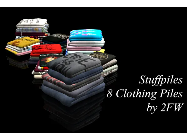 Stuffpiles 8 Clothing Piles (Advent Day Eight) by simsfinds - The Sims 2 Custom Content