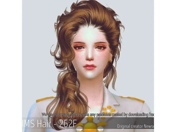 Alpha Korean Hairstyle 262F by Maysims Maysims - The Sims 4 Custom Content