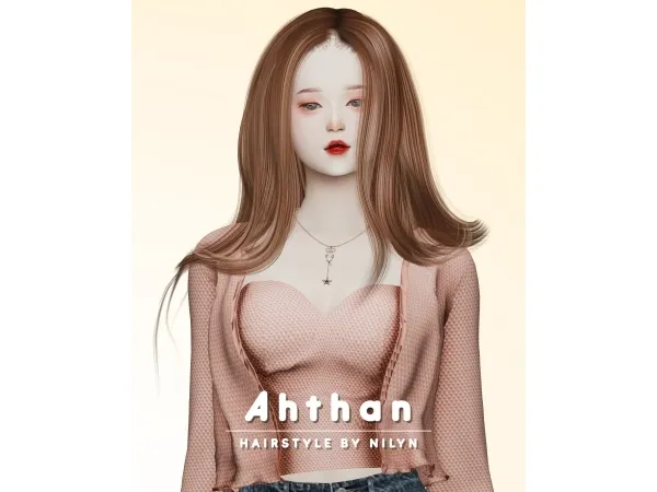 Alpha NILYN AHTHAN HAIR - The Sims 4 Custom Content