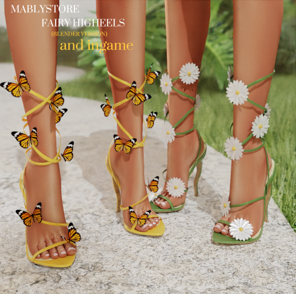 Alpha FAIRY HIGHHEELS by simsfinds - The Sims 4 Custom Content