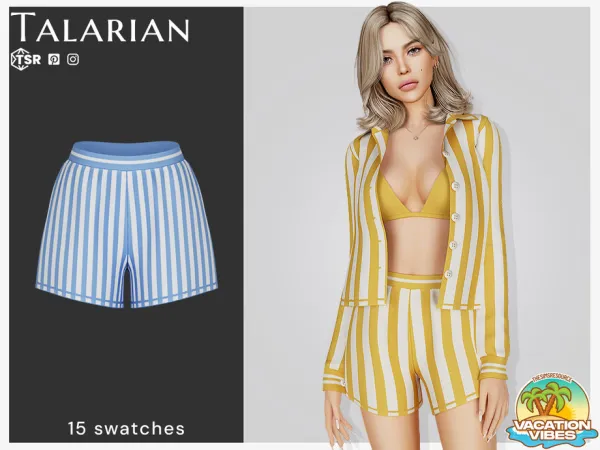 Alpha Louise High waist shorts by talarian - The Sims 4 Custom Content