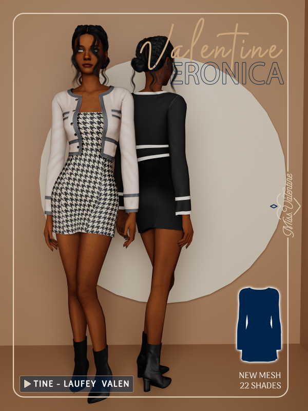 Maxis Match Veronica Dress by simsfinds - The Sims 4 Custom Content