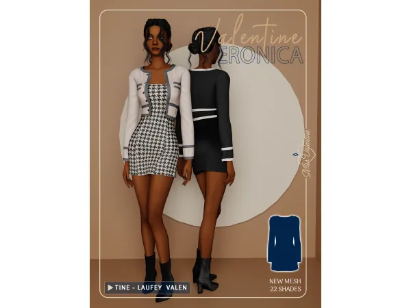 Maxis Match Veronica Dress by MissValentine - The Sims 4 Custom Content