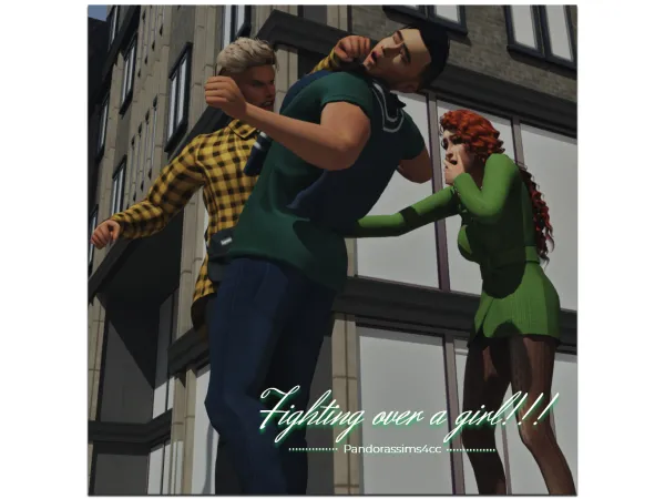 Maxis Match Fighting over a girl - The Sims 4 Custom Content