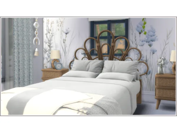 Maxis Match Tara Boho Bedroom by PhiloTSR - The Sims 4 Custom Content