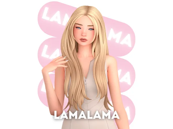 Maxis Match Hair Tetty by lamalamalove - The Sims 4 Custom Content