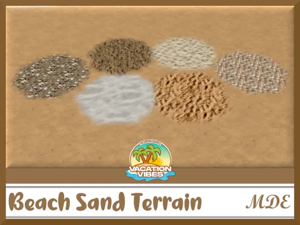 Maxis Match Beach Sand Terrain Set - The Sims 4 Custom Content