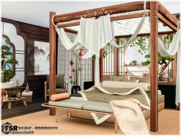 Mix Yuko Bedroom - The Sims 4 Custom Content