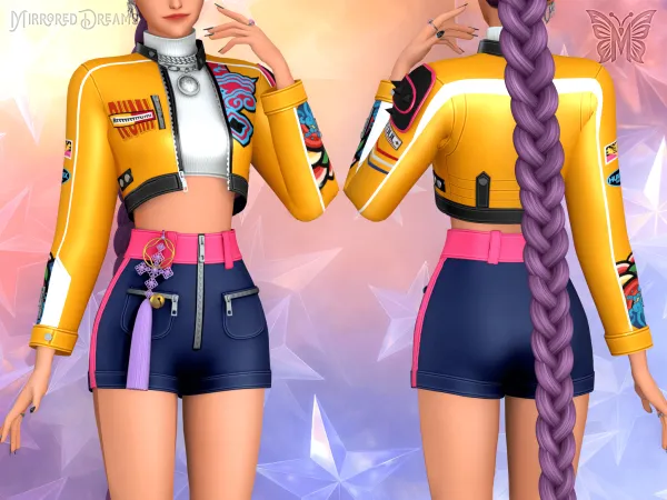 Mix Rumi Outfit Huntrix Nails Rings Kpop Demon Hunters - The Sims 4 Custom Content