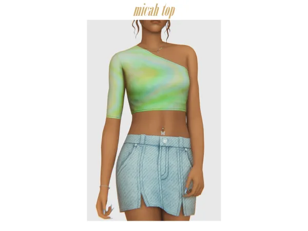 Maxis Match u00abmicahu00bb top by clumsyalien - The Sims 4 Custom Content