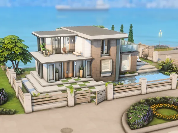 Maxis Match Grey Harmony House - The Sims 4 Custom Content