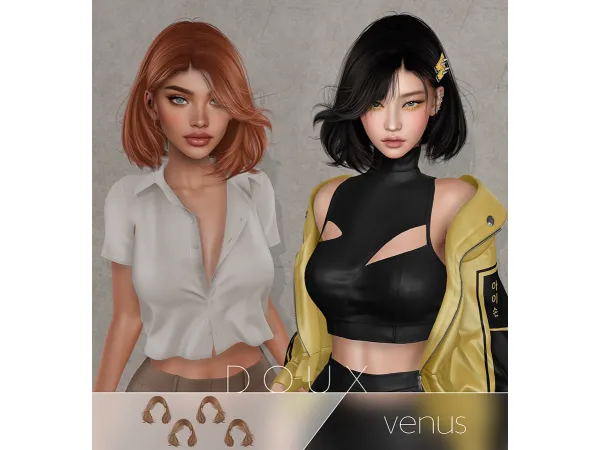 Alpha VENUS HAIRSTYLE - The Sims 4 Custom Content