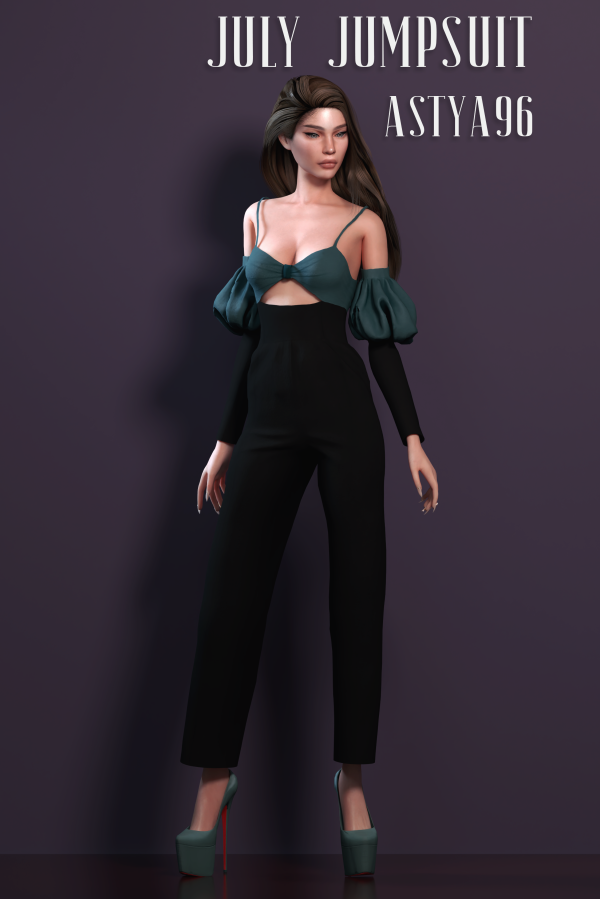 Alpha July Jumpsuit by simsfinds - The Sims 4 Custom Content