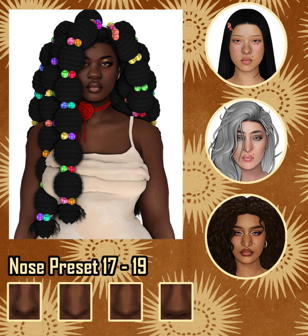 Mix Nose preset pack by simsfinds - The Sims 4 Custom Content