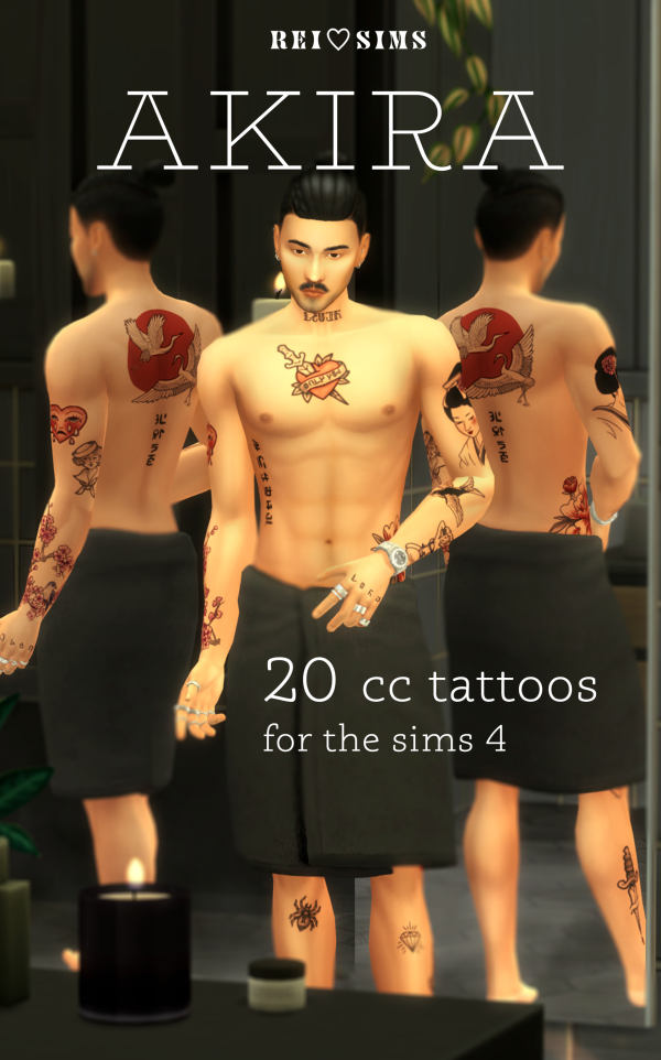 Mix 20 maxis match tattoos by simsfinds - The Sims 4 Custom Content