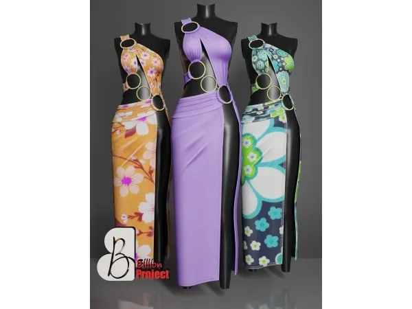 Sims 4 BiliionProject-Wenna Long Dress