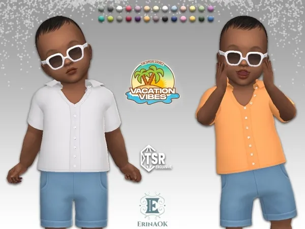 Mix ErinAOK Vacation Vibes Infant Top 081525 - The Sims 4 Custom Content