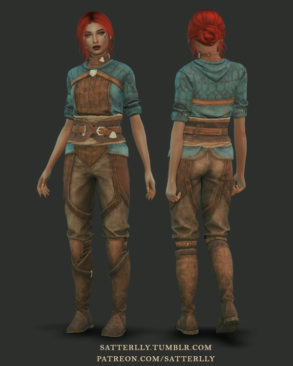 Mix Dragon Age The Veilguard Gray Warden common outfit 1 by simsfinds - The Sims 4 Custom Content