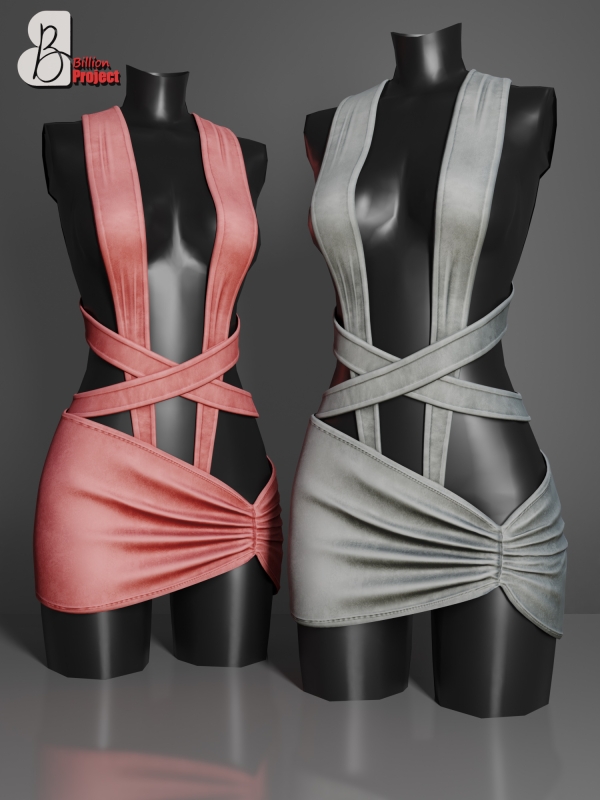 Alpha BiliionProject Viopuy Mini Dress by billion_project666 - The Sims 4 Custom Content