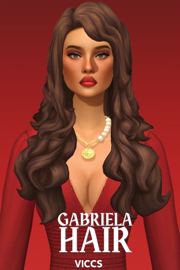 Maxis Match VICCS_ GABRIELA HAIR (TEEN ELDER) by viccs - The Sims 4 Custom Content