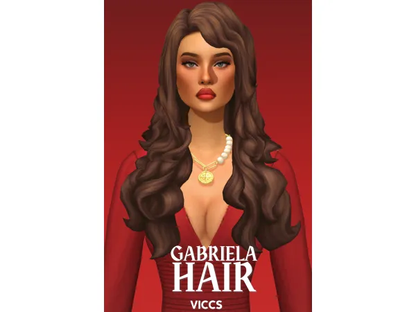 Maxis Match VICCS_ GABRIELA HAIR (TEEN ELDER) - The Sims 4 Custom Content