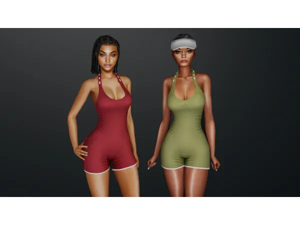 Alpha ATHLETIC JUMPSUIT by Belonka - The Sims 4 Custom Content