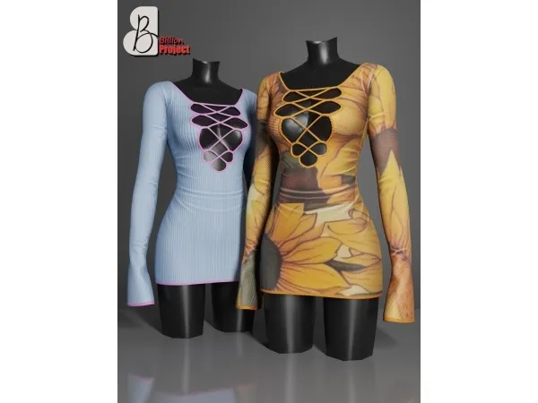 Sims 4 BillionProject-XRY Mini Dress