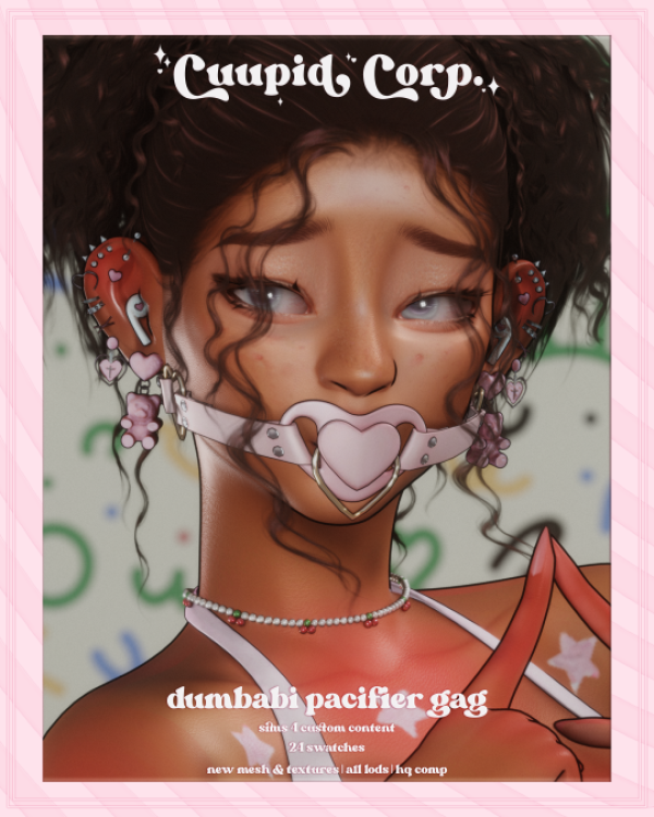 Alpha cuupid corp Dumbabi Pacifier Gag by missme12 - The Sims 4 Custom Content