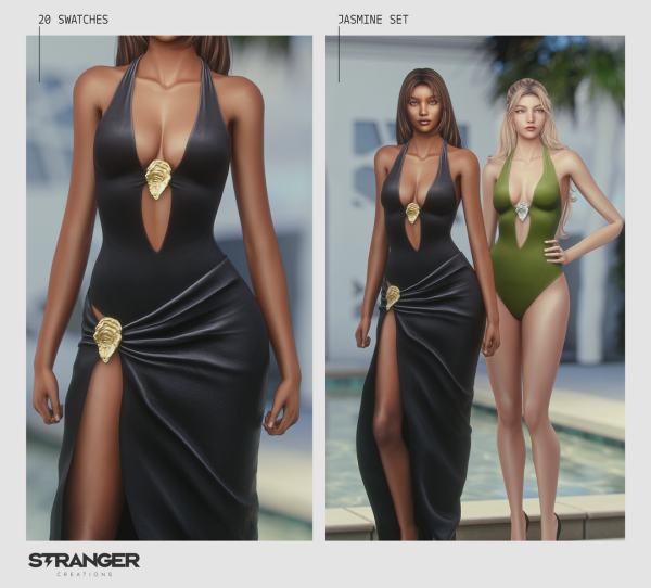 Alpha Jasmine Set by stranger - The Sims 4 Custom Content
