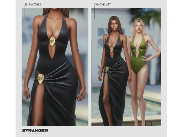 Alpha Jasmine Set - The Sims 4 Custom Content
