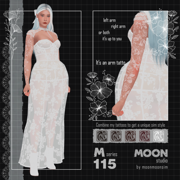 Mix Tattoo M115 by simsfinds - The Sims 4 Custom Content