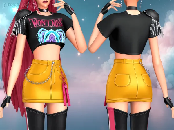 Maxis Match Mira Outfit Huntrix Nails Kpop Demon Hunters - The Sims 4 Custom Content