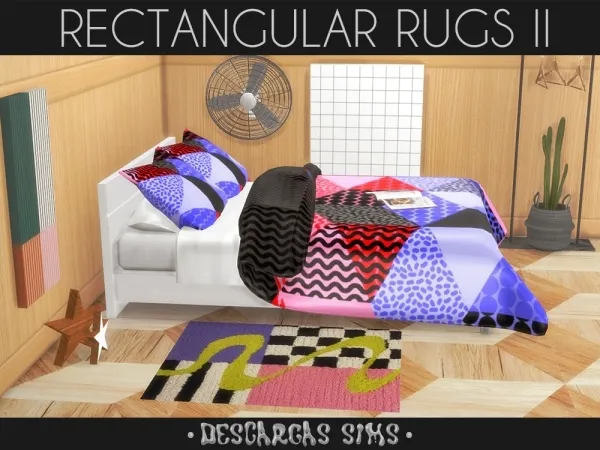 Alpha Rectangular Rugs II - The Sims 4 Custom Content