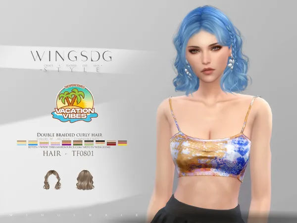 WINGS-TF0801-Double braided curly hair by wingssims