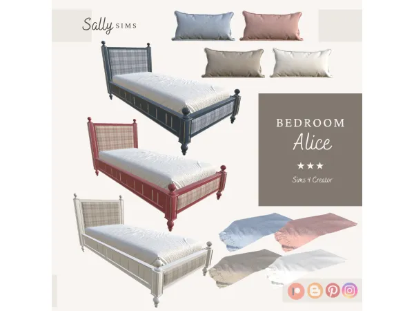 Alpha Bedroom ALICE (Part 1) - The Sims 4 Custom Content